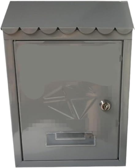 Brievenbus Muur - Postbus Wandhouder - Post Ontvangen - Afsluitbaar met 2 sleutels - 21.7x7x30CM - Grijs