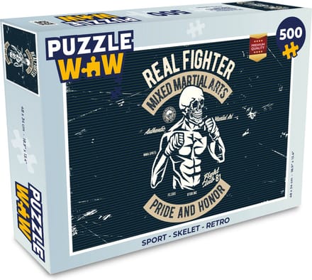 Puzzel Sport - Skelet - Retro - Legpuzzel - Puzzel 500 stukjes