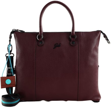 Gabs Leren schoudertas G3 Plus TG Bull Black Shoulder Bag Chianti wijnrood