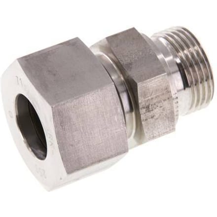 G 1'' Buitendraad x 25S RVS Rechte Snijring Koppeling 400 Bar DIN 2353 - FL2S-MC-ST-100G-25-S