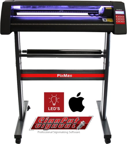 Signcut pro & led vinyl snijplotter - zwart - 71 cm - gratis hoes