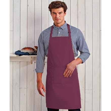 Premier Dames/Dames Kleuren Bipschort Met Zak / Werkkleding (Aubergine)