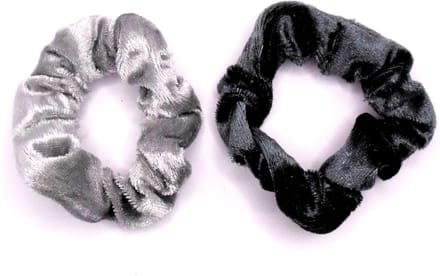 Scrunchie velvet grijze tinten
