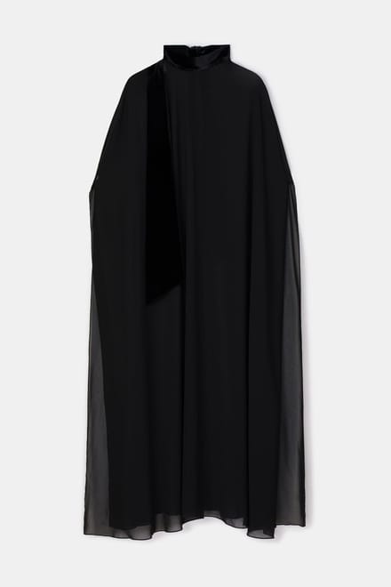 Touché Privé - Oversized chiffon maxi-tuniek - Zwart - Dames