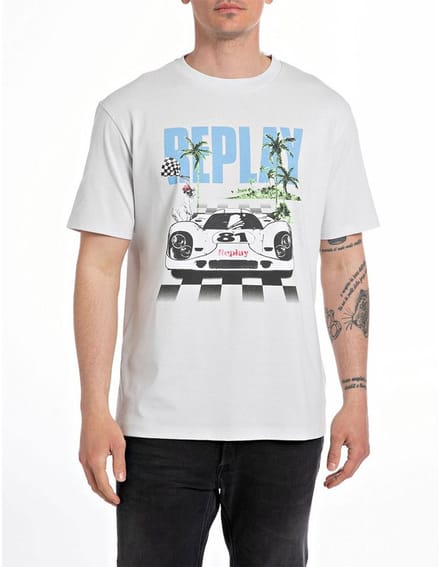 Replay M6810 .000.22662 T-shirt Met Korte Mouwen Wit XL Man