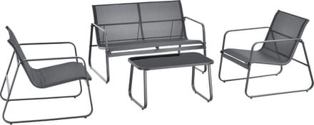 Tuinset 4-delig Anzi loungeset grijs