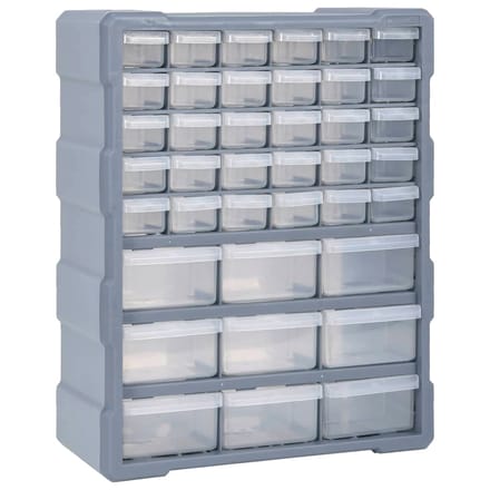 vidaXL - Organiser - met - 39 - lades - 38x16x47 - cm
