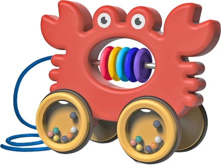 Luna Trekfiguur Krab Junior 31,5 X 11 X 14 Cm Rood/geel