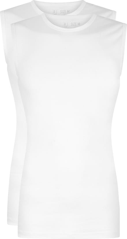 RJ Everyday 2-Pack Hemd Ronde Hals Assen Wit S