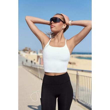 FAMME Signature Crop Top L White