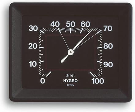 TFA hygrometer analoog zwart 10x8cm