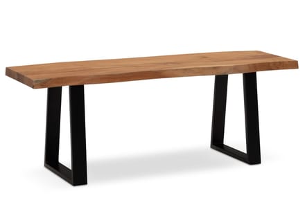 Bank acaciahout zwart 120 cm breed Zwart - WL7.285