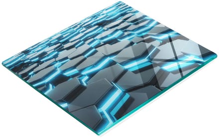 Decoratieve snijplank van gehard glas met 3D-afbeeldingen, 60x52 cm