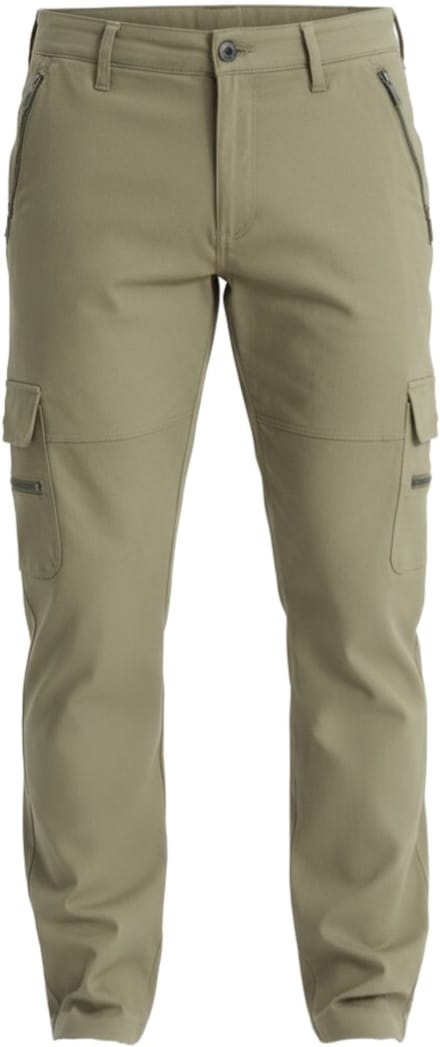 OMBRE Broek - Regular Fit - Katoen - Rits Olijfgroen M