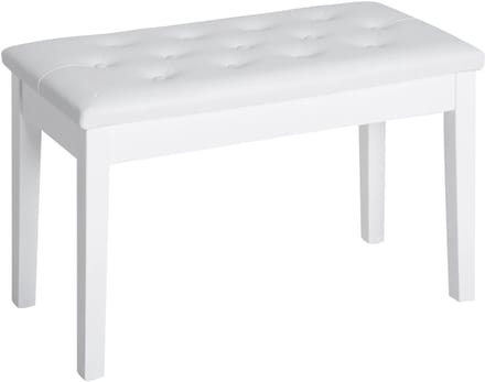 Pianokruk met opbergruimte - Traditionele landelijke stijl - Wit - 76 x 36 x 50 cm