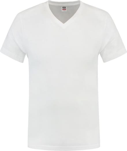 Tricorp 101005 T-Shirt V Hals Fitted - Wit - 4XL