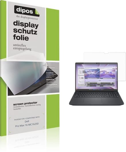 dipos – 2x Matte Beschermfolie geschikt voor Dell Pro Max 16 MC16250 | Krasbestendige & antireflecterende Screenprotector Ultra-Thin