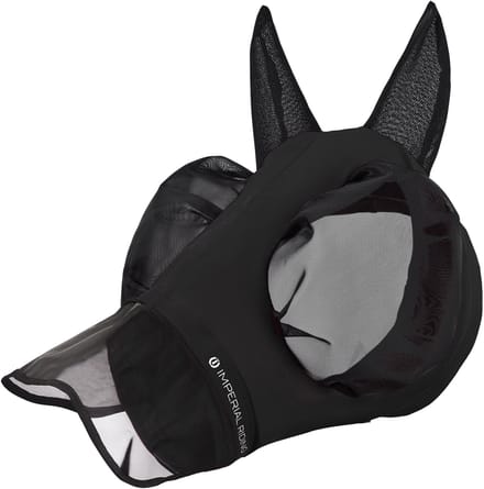 Imperial Riding - Vliegenmasker met Neus - IRHTrail ride - Black - Maat Cob