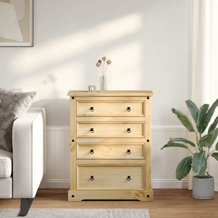 vidaXL - Ladekast - Corona - 92x48x114 - cm - massief - grenenhout