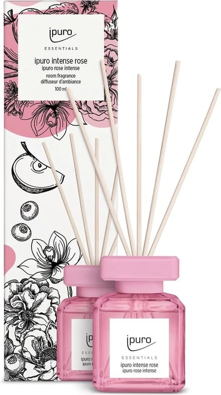 Ipuro - Essentials Intense Rose 100ml geurstokjes