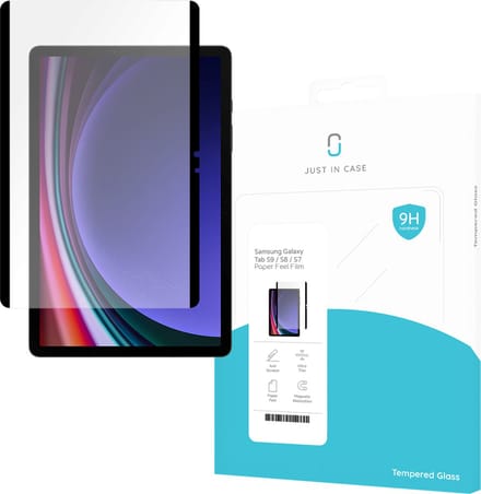 Just in Case screenprotector geschikt voor Samsung Galaxy Tab S9 / S9 FE / S10 FE / S10 Lite / S11 - Paper-Feel - Pencil Friendly