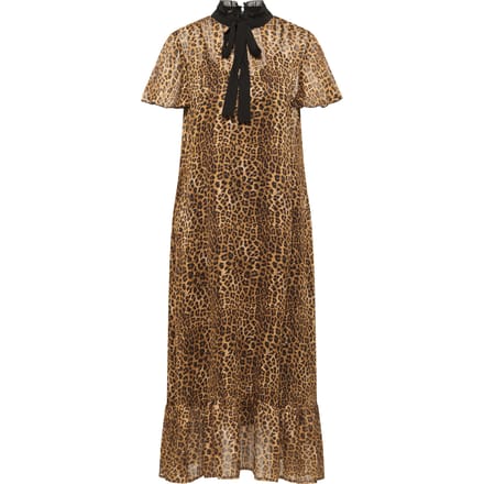 Faina Midi-jurk met luipaardprint naemi Dames bruin