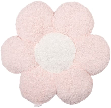 Clayre & Eef Sierkussen Bloem Ø 50x5 cm Roze Polyester