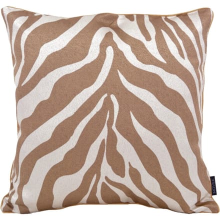 Brown Zebra Kussenhoes | Jacquard / Polyester | 45 x 45 cm | Bruin / Crème