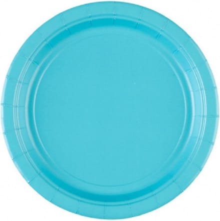 Bord caribbean blauw 23cm 8 stuks