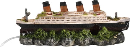 Ebi Scheepswrak Titanic - Aquariumdecoratie - Met Luchtsteen -  39 x 11 x 14 cm