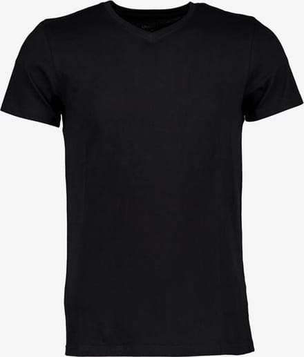 Unsigned heren T-shirt zwart V-hals - Maat M