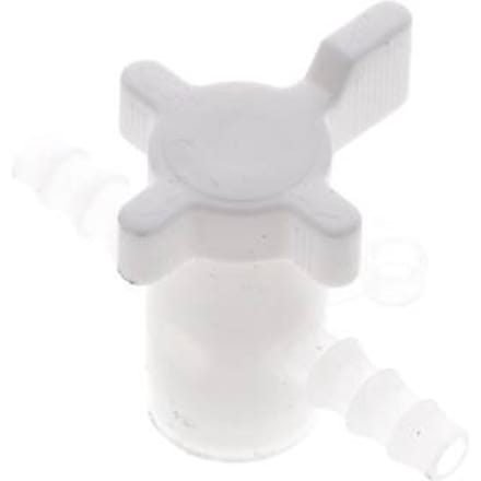 PVDF 2-Weg Kogelkraan 1/4'' (6 mm) Slangpilaar