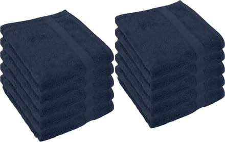 Vossen Calypso feeling gastendoekje marine blauw 30x50