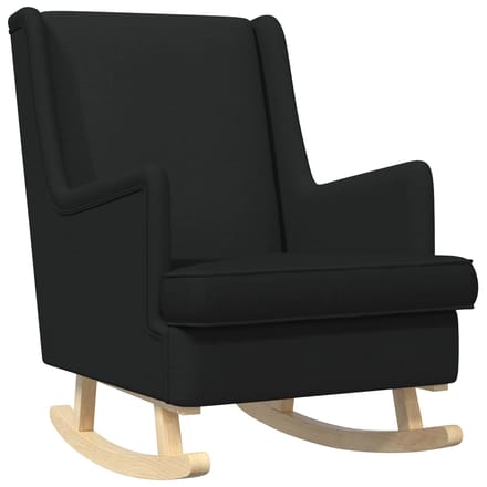 vidaXL - Schommelstoel - Zwart - 62 - x - 80 - x - 85 - cm - Stof