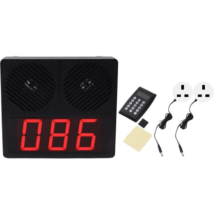 Wachtrijsysteem 20W Luid Volume Draadloos Restaurant Wachtnummer Systeem voor Restaurant black