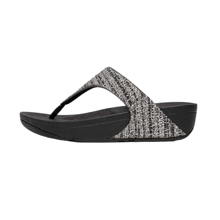 Fit Flop Dames/Dames Lulu Shimmer Weave Toe Post Sandalen (Zwart)