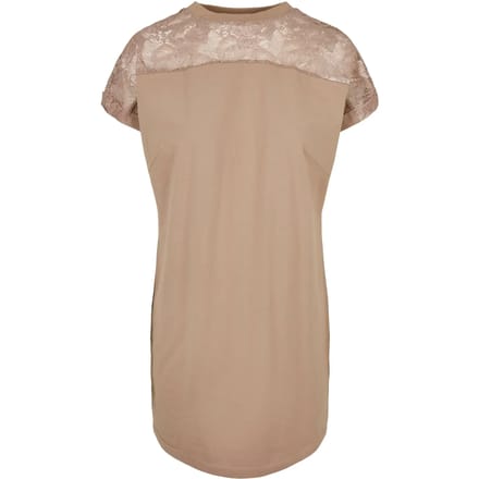 Urban Classics - Lace Tee Korte jurk - S - Creme