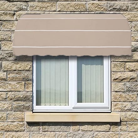 Deur En Raam Luifel - Terrasoverkapping Buiten - Bescherming Buiten - Volledig Gemonteerd - 60x60x60cm - Khaki