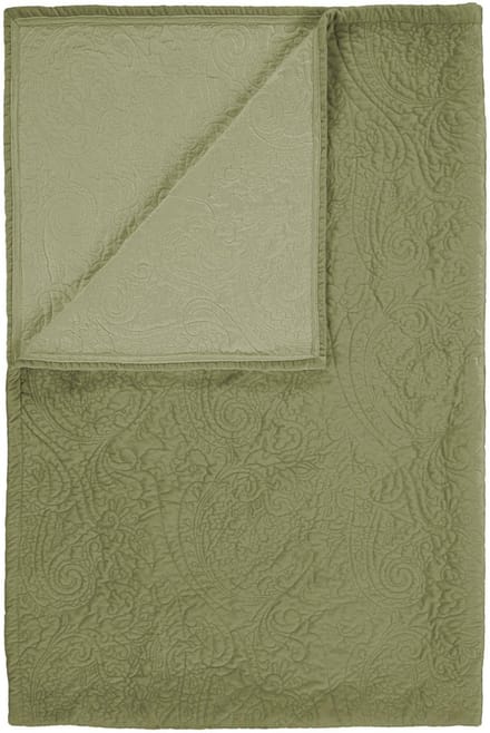 Sprei Roeby Mosgroen, 220x265 cm - 100% polyester velvet - Effen