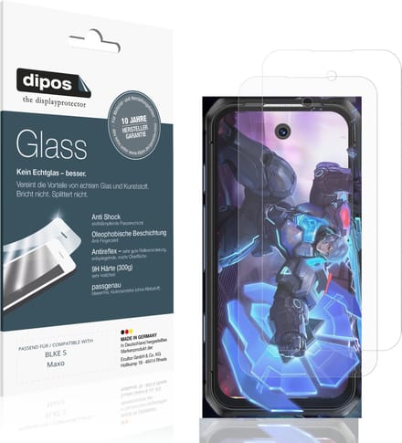 dipos – 2x Matte Pantserfolie geschikt voor BLKE S Maxo | 9H Screenprotector