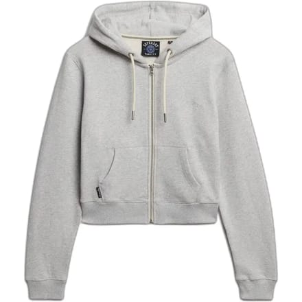 Superdry - Essential Logo Cropped Zip Hoodie - Dames - Hoodies