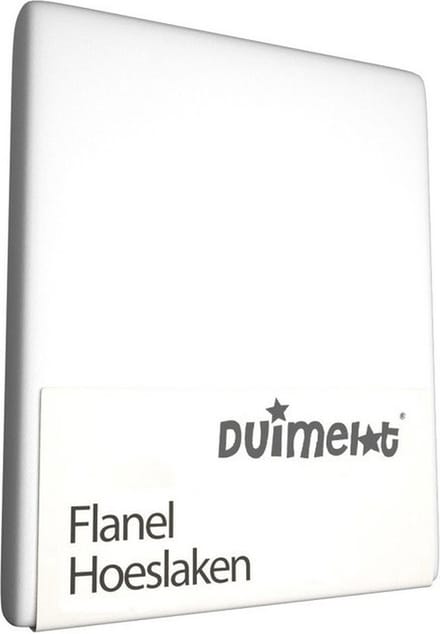 Duimelot 100% Luxe Kinder Flanel Hoeslaken - Ledikant (60x10 cm) - Wit