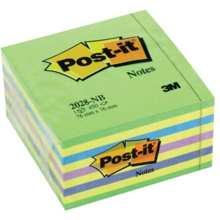 Memoblok Post-it 2028 76x76mm kubus assorti