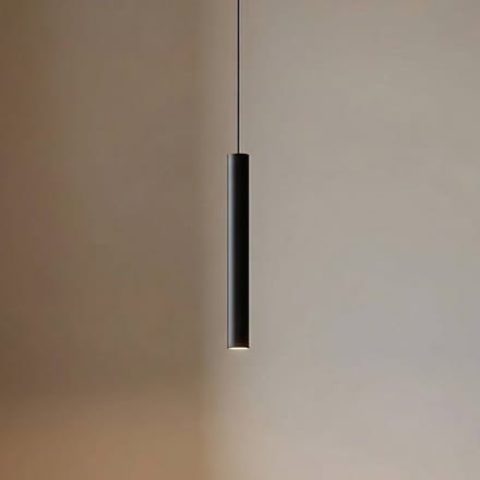 Lindby LED hanglamp Lumaro, zwart, 27 cm, 48 V, dimbaar