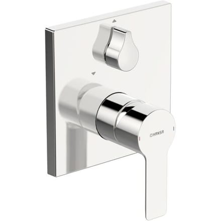 Hansaligna ready-mounted set for bath shower, angular rosette 83859513
