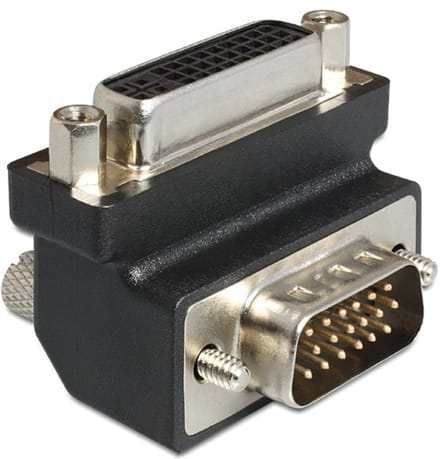 Delock Adapter DVI 24+5 Bu - VGA-St(15) 90° gewinkelt