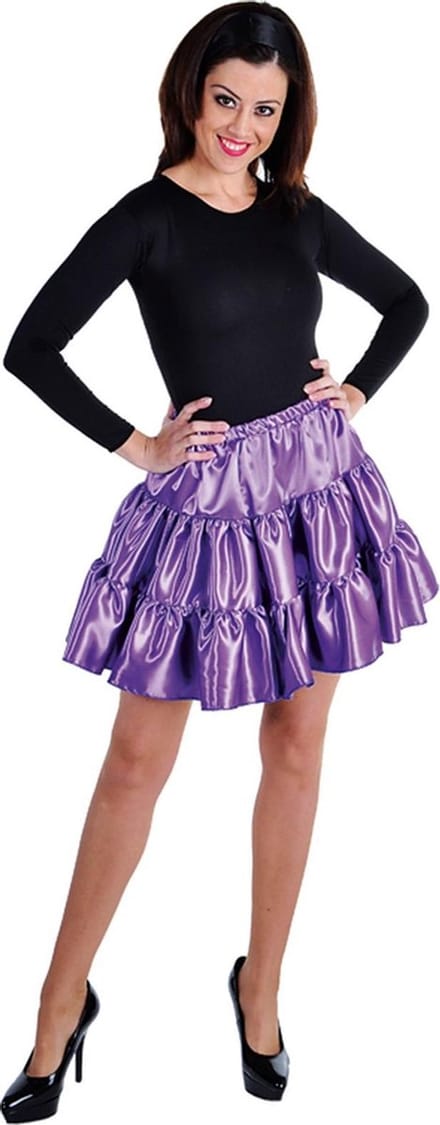 Magic Design Verkleed Rok Dames Satijn Paars Maat S