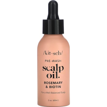 Kitsch, Huile de prélavage pour cuir chevelu, romarin et biotine, 2 oz (60 ml) beige