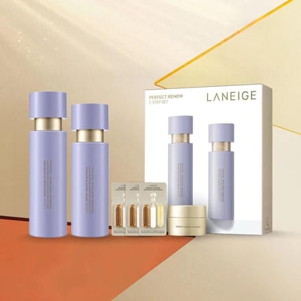 Laneige Perfect Renew 2-Step Set AUTHENTIC STORE white