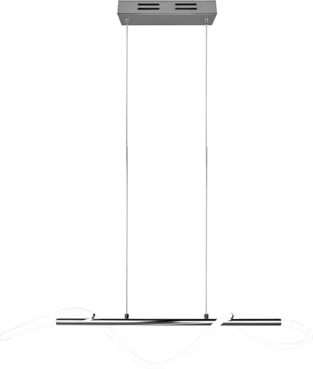 LED Hanglamp - Trion Argino - 28W - Natuurlijk Wit 4000K - Dimbaar - Chroom - Metaal